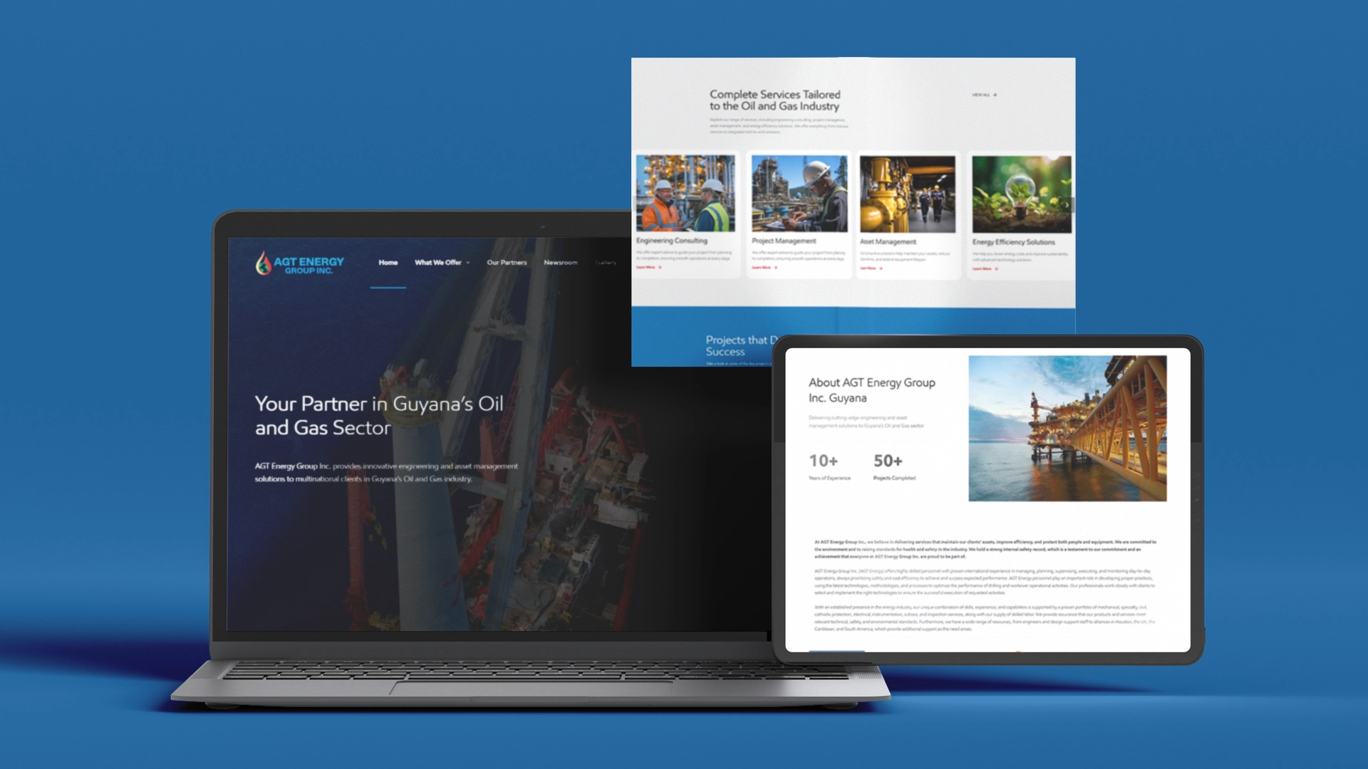 AGT Energy Group corporate website design mockup