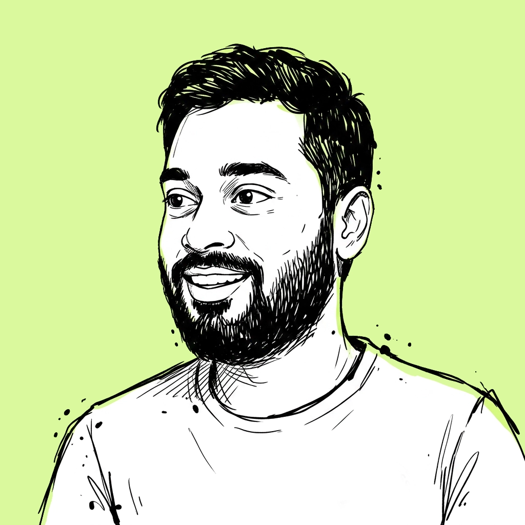 Illustrated portrait of the Webitt Digital founder